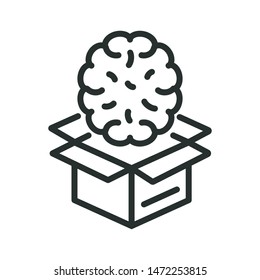 think outside the box - minimal line web icon. simple vector illustration. concept for infographic, website or app.