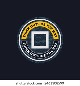 Piense fuera de la caja, moderno y con estilo citas motivacionales eslogan tipográfico. Vector de diseño de ilustración Abstractas para imprimir camiseta, tipografía, fondo, póster y otros usos. 