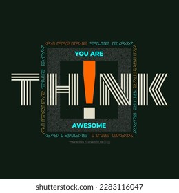 think outside the box motivational quotes t shirt design graphic vector
