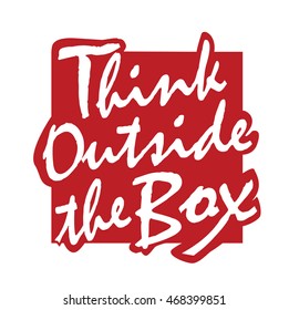 Think outside the box quote design