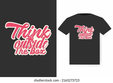 Pensar fuera del diseño de la camiseta de la caja