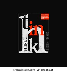 think outside the box typography graphic design.