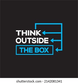 THINK OUTSIDE THE BOX TYPOGRAPHY T SHRIT