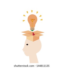 think outside the box  vector