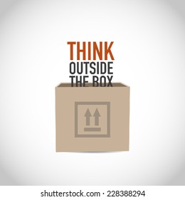 Think outside the box vector