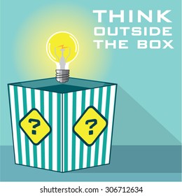 Think Outside The Box Vector