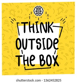 Think Outside the Box Vector background 