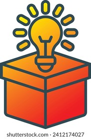 Think outside the box vector icon. Can be used for printing, mobile and web applications.