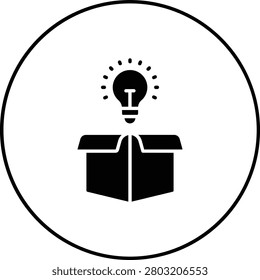 Think outside the box vector icon. Can be used for printing, mobile and web applications.