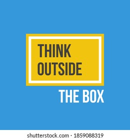 think outside the box, vector illustration concept in flat style