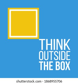 think outside the box, vector illustration concept in flat style