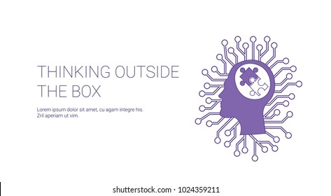 Pancarta web de caja externa con espacio de copia Ilustración de vectores de concepto creativo