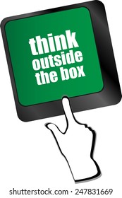 think outside the box words, message on enter key of keyboard