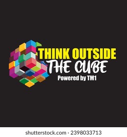 Think Outside the Cube. Cube based T shirt Design