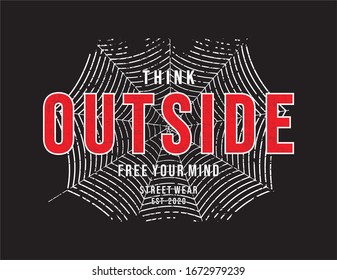 think outside typography for print t shirt