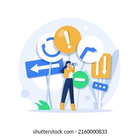 Think people choose path,Alternative options,difficult crossroad and pathways, employee make decision