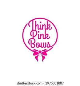 Think Pink Bows Tie logo