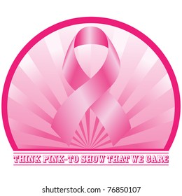 Think Pink design. Vector