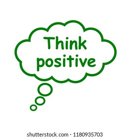 Think positive,  cloud icon – stock vector