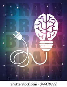 Think positive concept and ideas design, vector illustration 10 eps graphic.