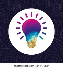 Think positive concept and ideas design, vector illustration 10 eps graphic.