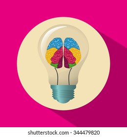Think positive concept and ideas design, vector illustration 10 eps graphic.