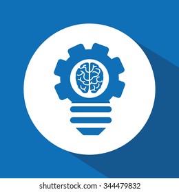 Think positive concept and ideas design, vector illustration 10 eps graphic.