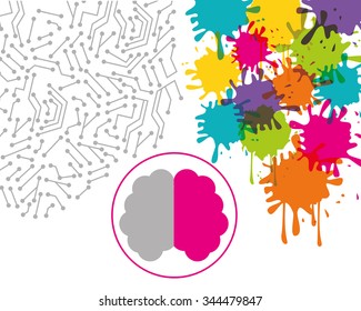 Think positive concept and ideas design, vector illustration 10 eps graphic.