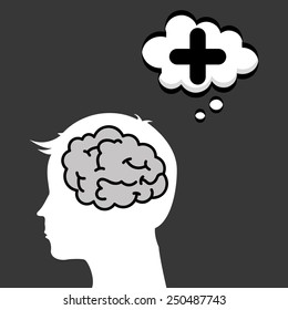 think positive design, vector illustration eps10 graphic 