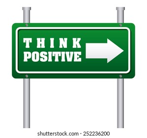 think positive design, vector illustration eps10 graphic 