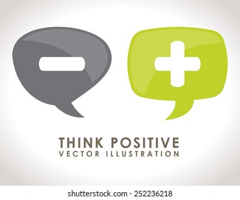 think positive design, vector illustration eps10 graphic 