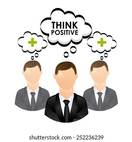 think positive design, vector illustration eps10 graphic 