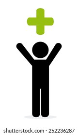 think positive design, vector illustration eps10 graphic 
