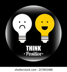 think positive design, vector illustration eps10 graphic 