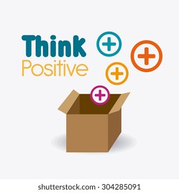 Think positive design, vector illustration eps 10.