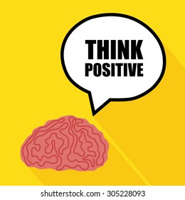 Think positive design, vector illustration eps 10.