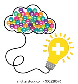 Think positive design, vector illustration eps 10.