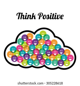 Think positive design, vector illustration eps 10.