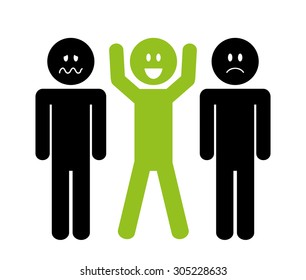 Think positive design, vector illustration eps 10.