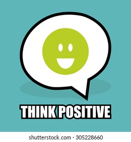 Think positive design, vector illustration eps 10.