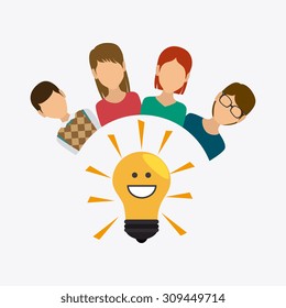 Think positive design, vector illustration eps 10.