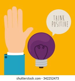 think positive design, vector illustration eps10 graphic 