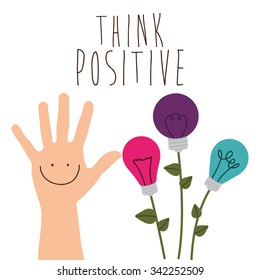 think positive design, vector illustration eps10 graphic 
