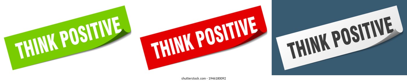 Think Positive Paper Peeler Sign Set. Think Positive Sticker