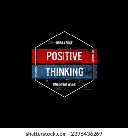 Think Positive Quote Typographic Background Design
