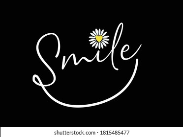 think positive smile lettering design