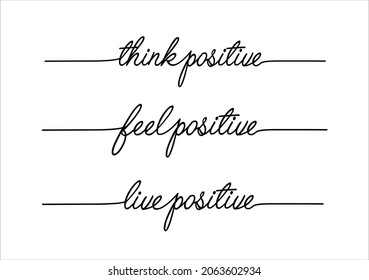 think positive stripe vector art design 