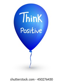 Think positive. Vector calligraphic inspirational design. Hand drawn element. Motivation quote for t-shirt, flyer, poster, card.