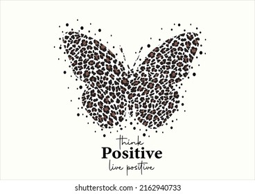 think positive vector design hand drawn