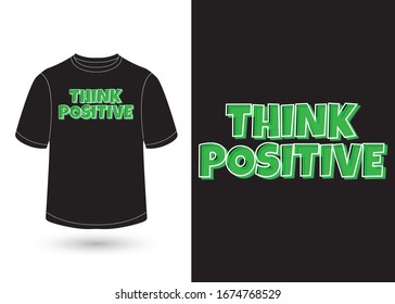 think positive vector for t-shirt design
